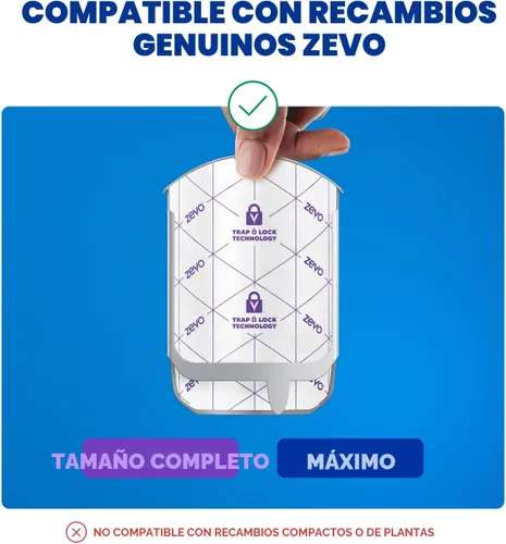Vista 8 de Zevo MAX - Atrapa insectos y trampa para moscas para interiores, trampa de insectos voladores para mosquitos, moscas domésticas y de la fruta, uso
