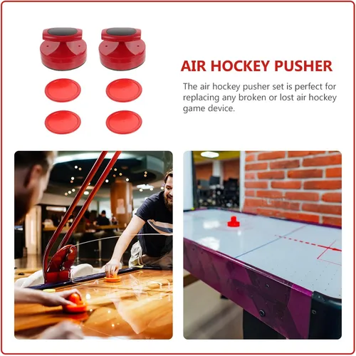 Vista 7 de Air Hockey Pusher Set 94Mm Plastic Replacement Hockey Pushers Accessories for Game Tables Sports Leisure Use