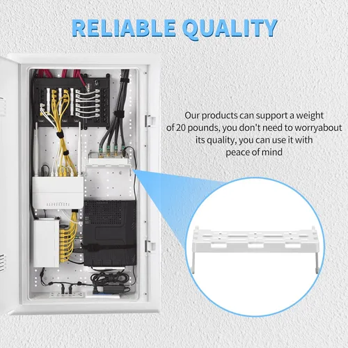 Vista 6 de Haoguo - Soporte universal de plástico para estante de centro multimedia, soporta 20 libras de peso, compatible con centros de medios estructurados