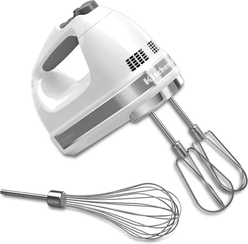 Vista 6 de KitchenAid, Batidora de Mano Digital con 7 Velocidades y Accesorios Turbo Beater II, KHM7210, Plateado Contour