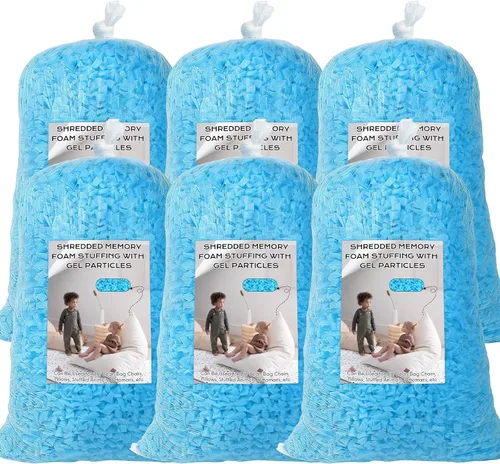 Vista 13 de Relleno de puf, relleno de espuma viscoelástica triturada de 5 libras, relleno de silla de puf, recarga de relleno para puf, relleno de saco