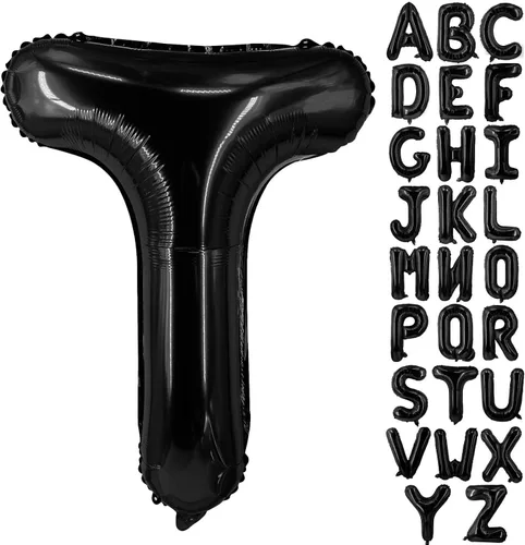 Vista 25 de Lovoir Globos grandes de 40 pulgadas con letras B negras de gran tamaño, globo de helio de aluminio de Mylar para decoración de fiesta