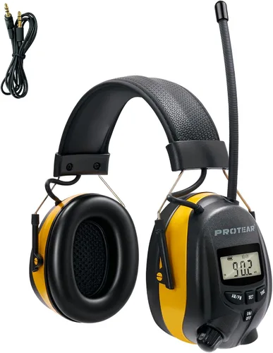 Vista 9 de Digital AM FM Radio Headphones, Hearing Protection Earmuff for Adult, 30dB SNR for Mowing, Construction, Chainsaw