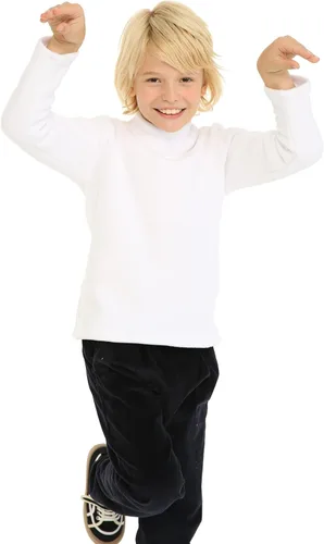 Vista 4 de Mud Kingdom Camisas de forro polar para niños, cuello alto, tops suaves unisex