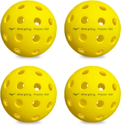 Vista 13 de Pelotas de Pickleball Warping Point 26 Agujeros, 40 Agujeros Paquete de 4, Paquete de 12 Cumplen con las Especificaciones USAPA Bola