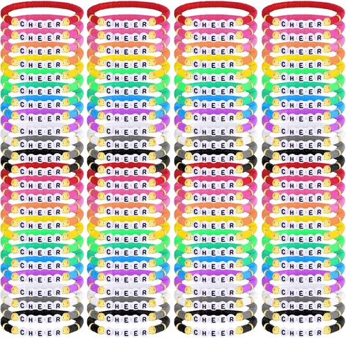 Vista 14 de LUYI 32 piezas de pulseras de joyería preppy para mujer, cuentas de arcilla, coloridas, pulseras heishi estilo surfista, conjunto de pulseras
