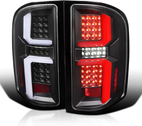Vista 11 de SPEC-D TUNING Luces traseras LED rojas con barras de luz LED compatibles con Chevy Silverado 2007-2013 1500/2500HD/3500HD, montaje de par izquierdo