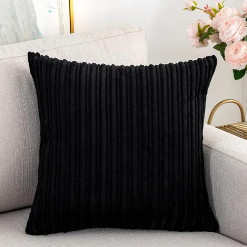 Vista 31 de UGASA - Fundas de almohada decorativas de terciopelo suave y sólidas de Navidad para sala de estar/sofá, 16 x 16 pulgadas, 2 unidades, color burdeos