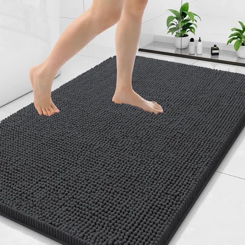 Vista 69 de Arotive Alfombras de baño de felpilla extrasuaves y absorbentes, de 24 x 16 pulgadas, lavables a máquina, parte trasera de goma antideslizante