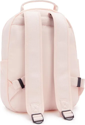 Vista 24 de Kipling Mochila pequeña Seoul para mujer, duradera, correas acolchadas para el hombro con funda para tableta, bolsa, Firma Emb, Mochila para tableta