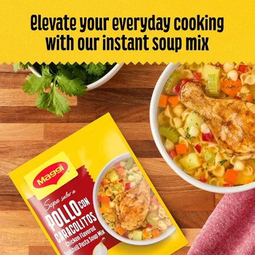 Vista 3 de Maggi Mezcla de sopa de pasta con sabor a pollo, 2.11 onzas, 24