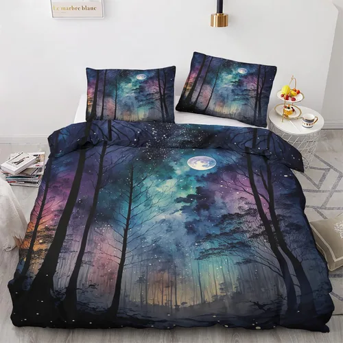 Vista 10 de Funda de edredón de águila calva tamaño individual Juego de ropa de cama de pájaros animales 2 piezas Funda de edredón