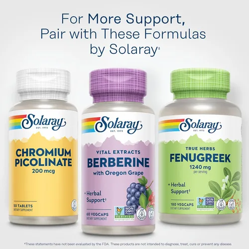 Vista 6 de SOLARAY Berberina 250mg - Suplemento de berberina para un estilo de vida saludable y activo - con berberina HCl de Indian Barberry Plus Oregon Grape