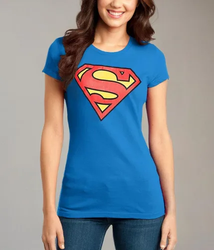 Vista 2 de Camiseta Supergirl Classic Symbol Junior para mujer