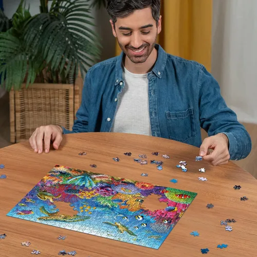 Vista 8 de Ravensburger Tropical Waters - Rompecabezas de 500 piezas únicas, corte de precisión, imágenes vibrantes y sin deslumbramiento, ideal