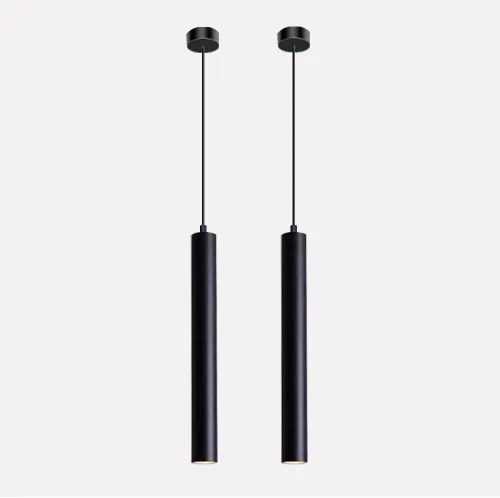 Vista 8 de Cylindrical Suspension Lamp φ4*30.5CM,5W Modern COB LED Tube Pendant Lighting Pendant Lights Highlight Downlight Hanging Lamp for Kitchen (Black)