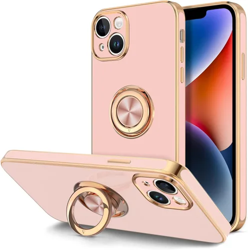 Vista 14 de Hython Funda para iPhone 14 Plus con soporte de anillo [soporte de anillo giratorio de 360° con soporte magnético] [Soporte de montaje en automóvil]