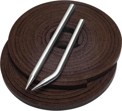 Vista 23 de Softball Baseball Glove Lace, Mitt Lace Repair Kit Includes 2 Leather Laces and Lacing Needle for Catcher's Glove