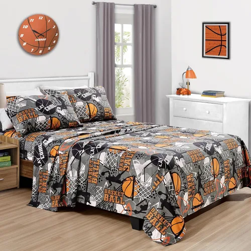 Vista 21 de Chezmoi Collection Juego de sábanas de 3 piezas para niños y adolescentes, microfibra suave, color blanco y negro, estampado de corazones de panda
