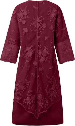Vista 4 de Moda de primavera para mujer 2023, vestido de dos piezas con bordado de encaje de moda casual para mujer
