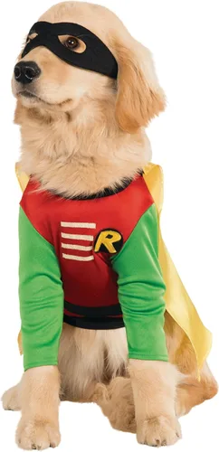Vista 6 de Disfraz de Robin de Teen Titans de Rubies Costume., S, Verde y Rojo
