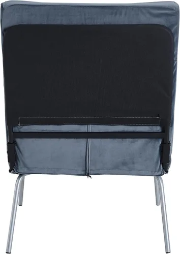 Vista 4 de Classic Brands Eternity - Silla decorativa tapizada sin brazos, azul, moderna de mediados de siglo, ergonómica