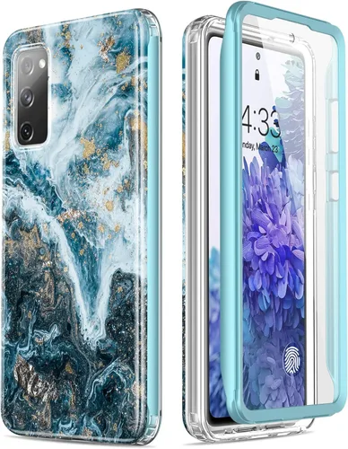 Vista 17 de Esdot Funda compatible con Samsung Galaxy S20 FE con protector de pantalla integrado, con diseño de moda para mujeres y niñas, funda protectora