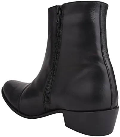 Vista 5 de LIBERTYZENO Botas de vestir retro para hombre con estampado de serpiente y tobillo alto para adultos, para graduación, graduación