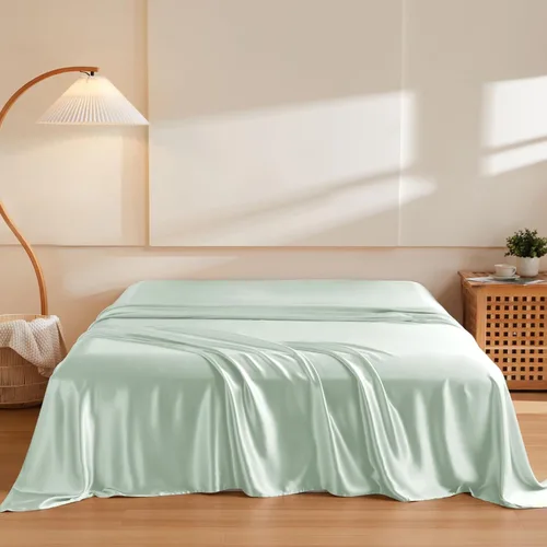 Vista 10 de THXSILK 1 sábana encimera de seda, 100% 6A+, seda de morera pura, ultra suave, duradera, refrescante, transpirable (individual, negro)