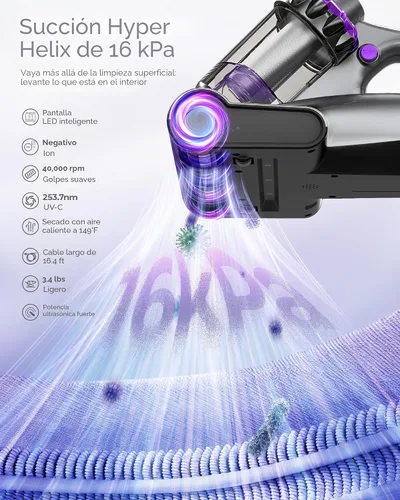 Vista 2 de Mayking Aspirador de colchón profesional con detección de polvo, modelo Actualizar