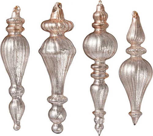 Vista 21 de DN DECONATION Adornos de Navidad de cristal negro, bolas de Navidad colgantes de 3.15 pulgadas para decoración del árbol de Navidad, juego de 9
