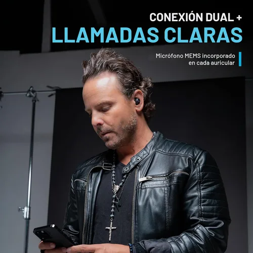 Vista 5 de JLab Go Pop ANC Auriculares inalámbricos verdaderos & Estuche de carga, Negro, Cancelación activa de ruido, Controladores de 10mm, Conexión dual