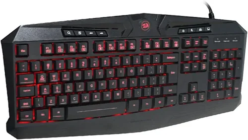 Vista 2 de Redragon Teclado K503 para juegos de PC, con cable, teclas multimedia, teclado USB silencioso con reposamuñecas para juegos de PC con Windows