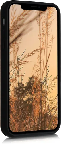 Vista 2 de kwmobile Funda de madera compatible con Apple iPhone 11, diseño de girasol, amarillo y marrón oscuro, marrón claro