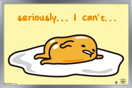 Vista 9 de Trends International Gudetama - I Can't Wall Poster, 14.725" x 22.375", Barnwood Framed Version