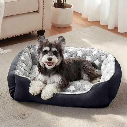 Vista 8 de GASUR Camas para Perros Tamaño Small Plus, Cama Lavable para Perros Pequeños, Sofá Cama Ortopédico para Mascotas, Cuna para Mascotas con Base