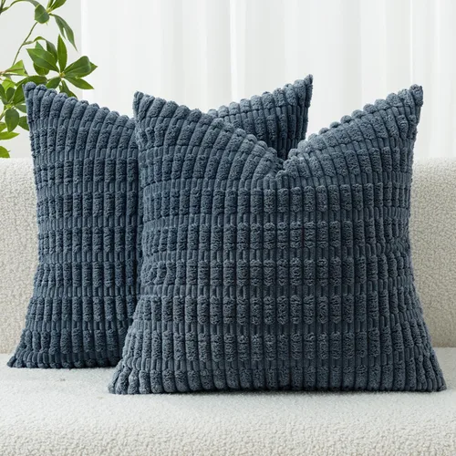 Vista 72 de MIULEE - Paquete de 2 fundas de cojín decorativas de corduroy, modernas y boho, suaves, con rayas, decoración del hogar, sofá, sala de estar, sillón