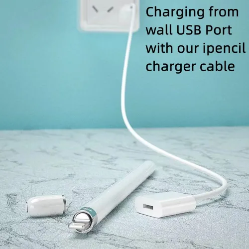 Vista 4 de ForApple - Cargador de bolígrafo (1 unidad, 1 pie) para Apple Pencil de 1ª generación Cargador iPencil de 20 minutos de carga completa para Apple