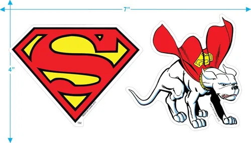 Vista 3 de Camiseta y calcomanías de los cómics de Superman and His Dog DC