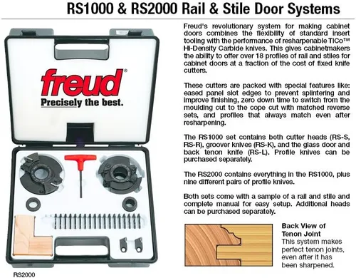 Vista 3 de Freud RS2000 Sistema Performance System de 4-716" (diámetro) y puertas montantes con orificio de 1-14