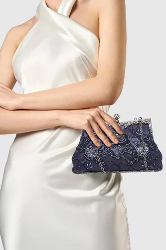 Vista 6 de BABEYOND Bolsos de mano de noche para mujer, accesorios vintage para bolso de noche para mujer, Gatsby de los años 20 con cuentas de lentejuelas
