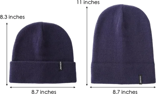 Vista 5 de Beanie Hats for Men Women Winter Knit Hat Warm Slouchy Beanie Cuffed Skull Cap