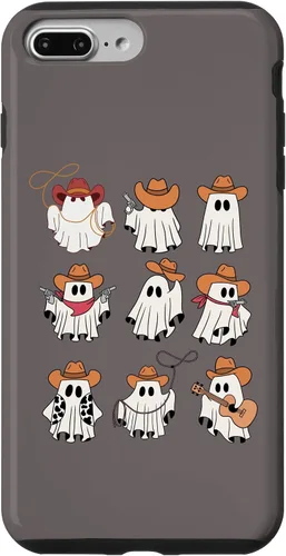 Vista 12 de Carcasa divertida para iPhone 13 Pro Max Boo Haw Western Cowboy Ghost Cowgirl
