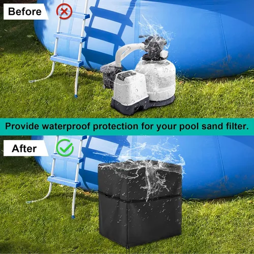 Vista 4 de Kingling Cubierta de filtro de arena para piscina Intex para bomba de filtro de arena de piscina, bomba de filtro de arena al aire libre, cubierta