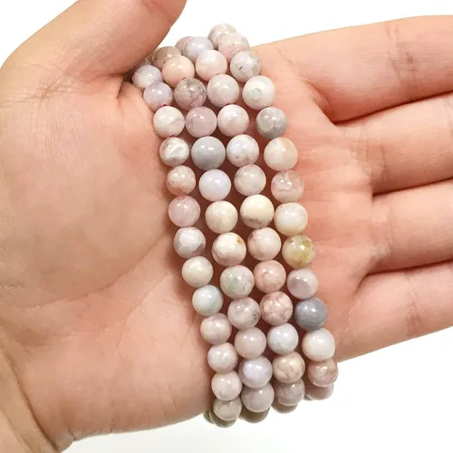 Vista 108 de Gem Avenue Handmade Round Bead Stretch Bracelet Unisex Natural Stone Beaded Jewelry for Men & Women, Elastic Wristband for Daily Wear