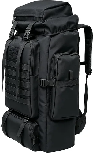 Vista 9 de 80L/100L senderismo mochila hombres camping mochila grande al aire libre viaje militar táctica Molle Trekking bolsa mujeres