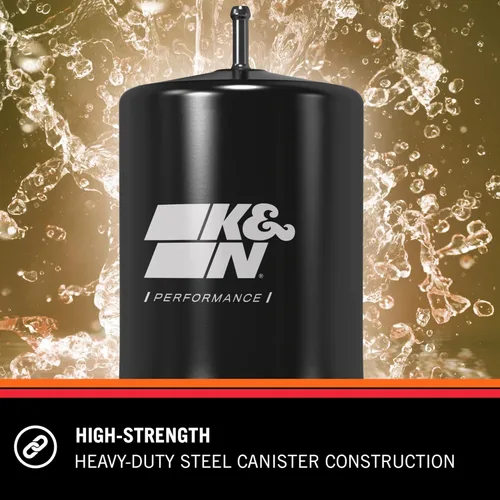 Vista 6 de K&N Filtro de combustible de gasolina: Filtro de combustible de alto rendimiento, protección premium del motor, compatible con motores de gasolina