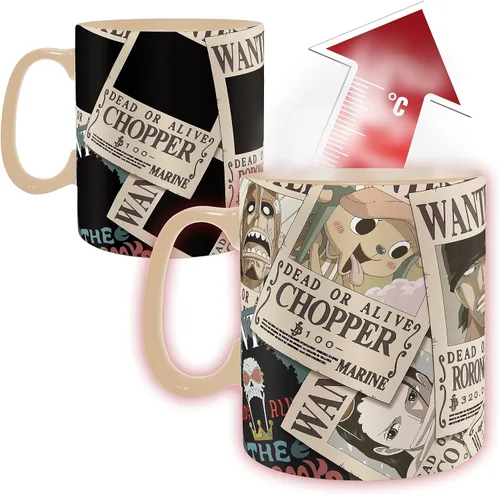 Vista 2 de ABYSTYLE Taza One Piece Wanted Heat Change de 16 onzas líquidas Anime Manga Drinkware Home & Kitchen Merch Gift (ABYPCK203_US)