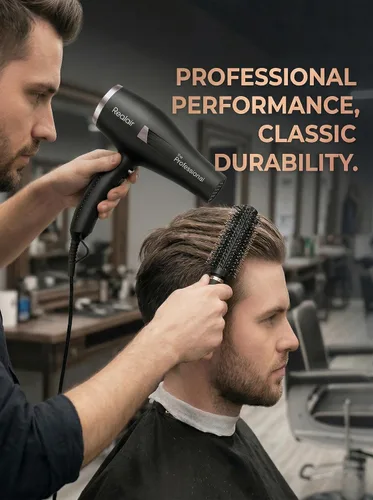 Vista 2 de Secador de pelo de salón, secador de pelo profesional, motor de CA con difusor para mujeres y hombres, secado rápido 5X, potente y silencioso
