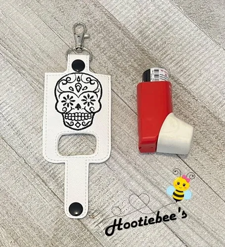 Vista 2 de Sugar Skull Inhaler Holder Key Fob